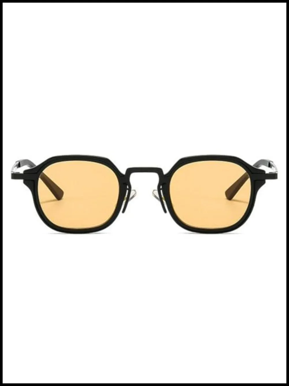 Punk Square Sunglasses Retro Gothic Metal Frame UV Protection Driving Shades